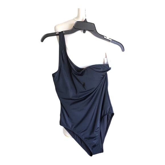 Andie NWT The Nantucket One Piece One Shoulder Black Size Extra Small Tall - Picture 3 of 13